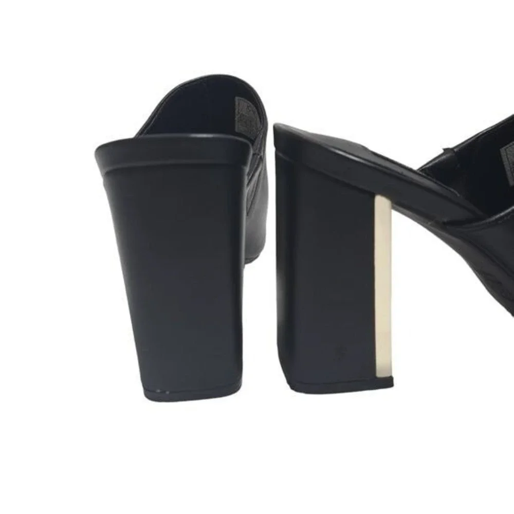 Jones New York Women's Signature JNY-‎ Hallena Black High Heel Mules Size 8.5 M - Picture 15 of 16